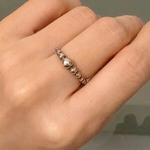 Pandora Silver Beaded Ring